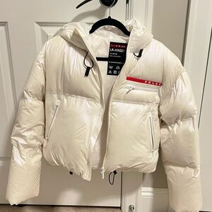 Prada White Puffer Jacket